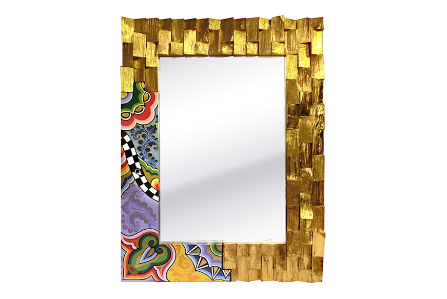 Specchio Golden Wood M dipinto a mano Tom's Drag
