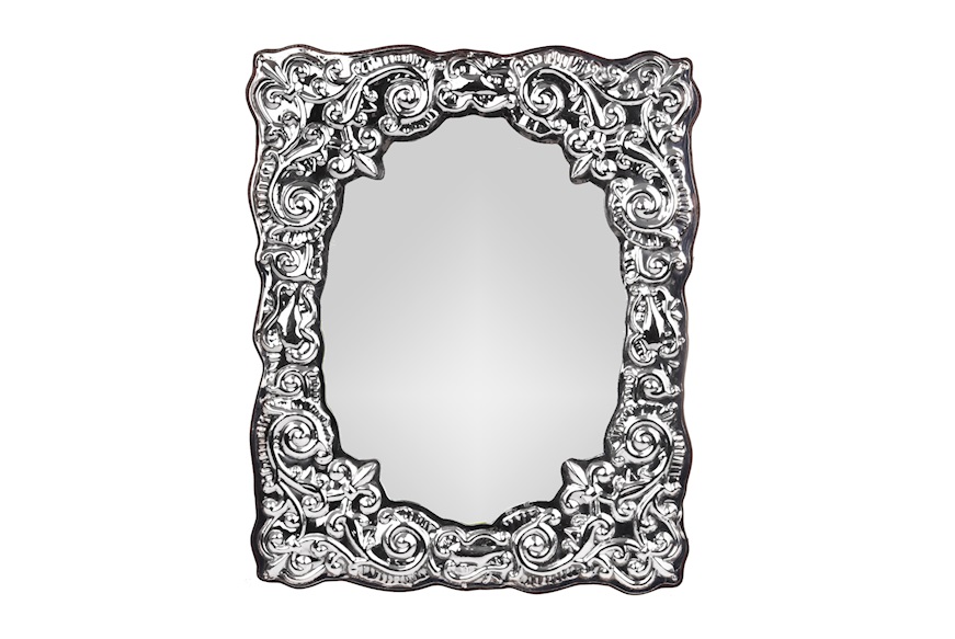 Picture frame Giglio silver with engraved band Selezione Zanolli