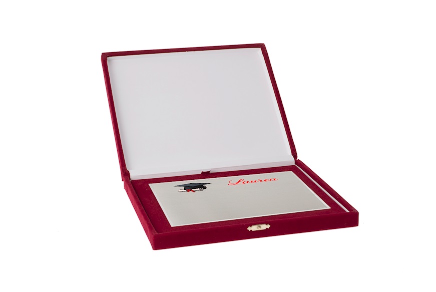 Plaque Graduation silver with box Selezione Zanolli