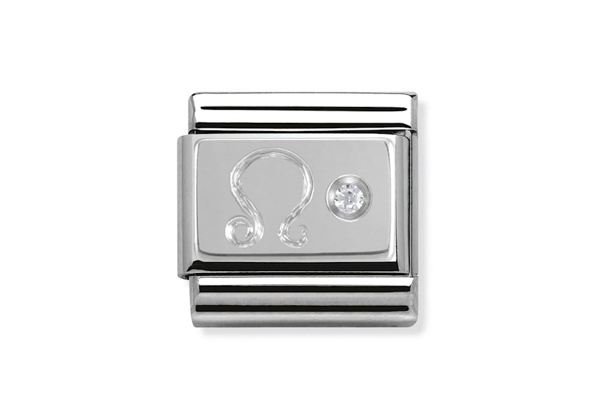 Leone Composable acciaio argento 925 e zirconi Nomination