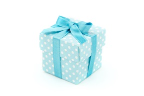 Scatola per bomboniera Dots celeste con coperchio Selezione Zanolli