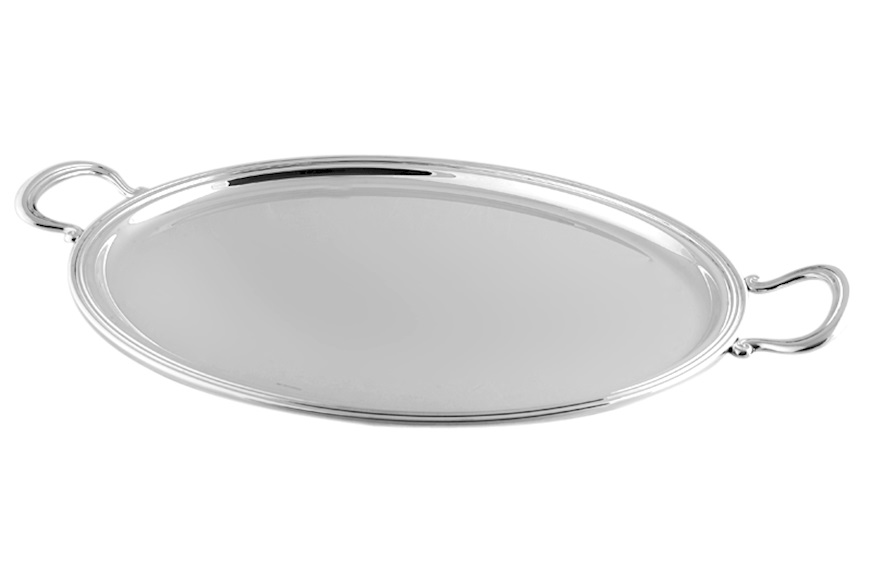 Oval tray silver plated in English style Selezione Zanolli