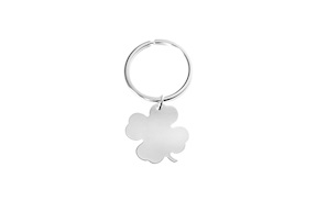 Portachiavi argento con ciondolo quadrifoglio Selezione Zanolli