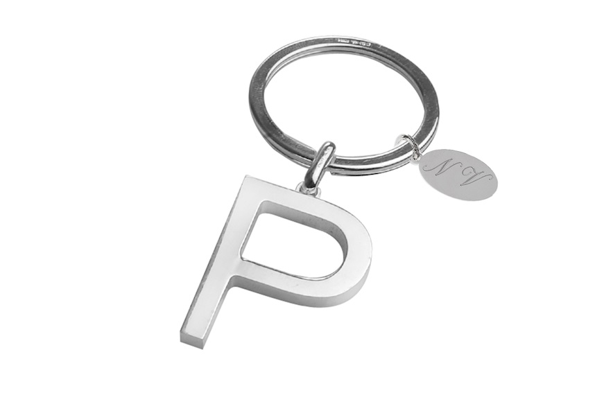 Keychain silver P letter Selezione Zanolli