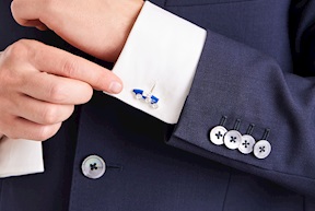 Cufflinks Car silver and blue enamel Selezione Zanolli