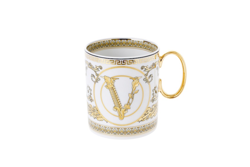 Mug Virtus Gala porcelain white Versace