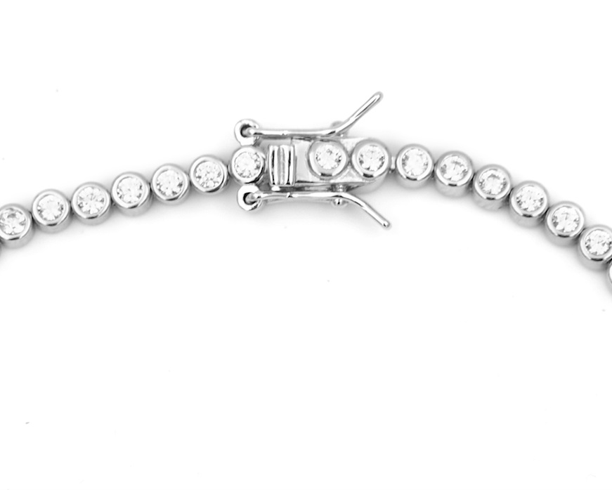 Bracciale tennis argento cipollino con zirconi bianchi Selezione Zanolli