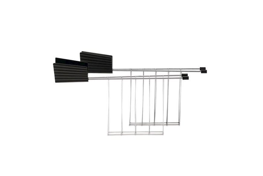 Toaster racks set Plissè black Alessi