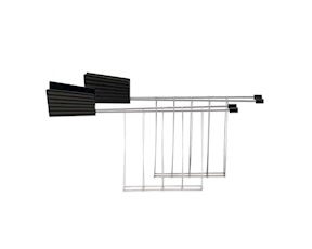 Set pinze Plissè nero (2 pezzi) Alessi