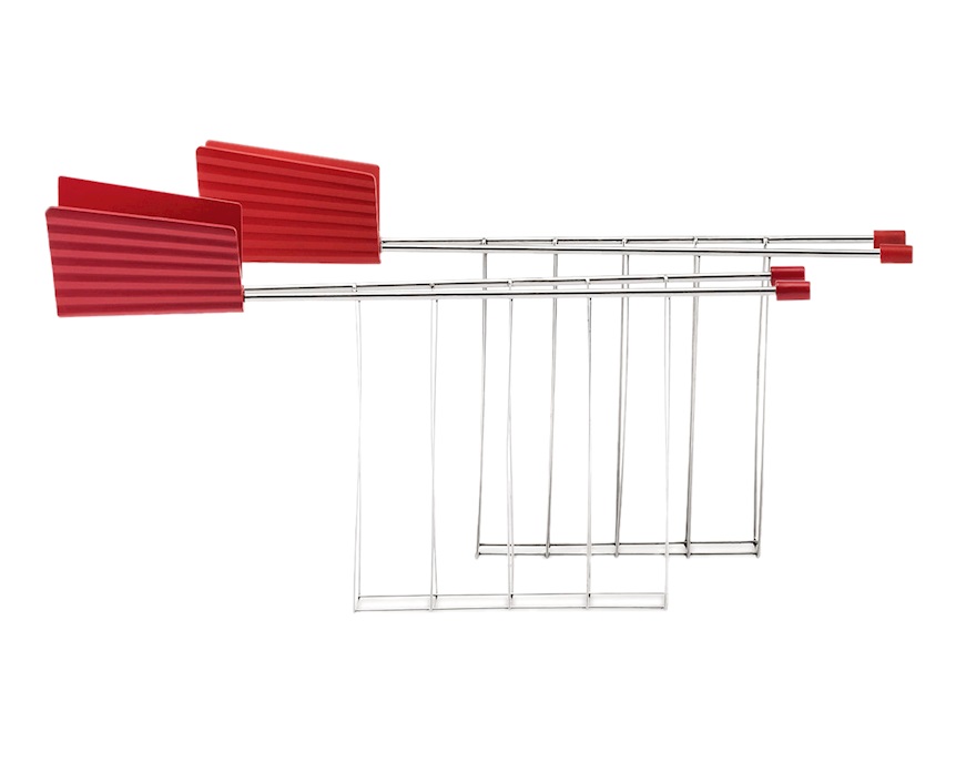 Set pinze Plissè rosso (2 pezzi) Alessi