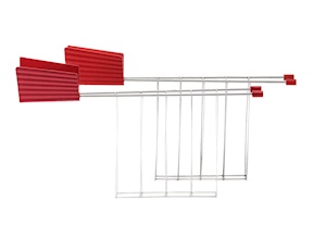 Set pinze Plissè rosso (2 pezzi) Alessi