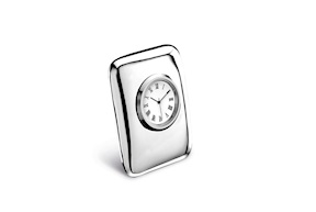 Table clock silver plated Selezione Zanolli