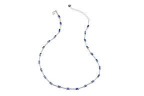 Collana Luce argento con cubic zirconia e zirconi zaffiro Sovrani