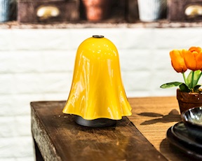 Table lamp Fantasmino Murano glass amber Venini