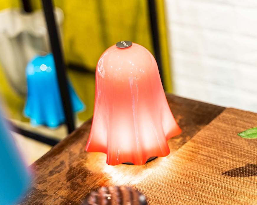 Table lamp Fantasmino Murano glass red Venini