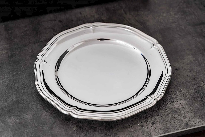 Round plate silver in 700 style Selezione Zanolli