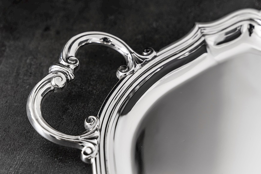 Vassoio ovale argento in stile Settecento Selezione Zanolli
