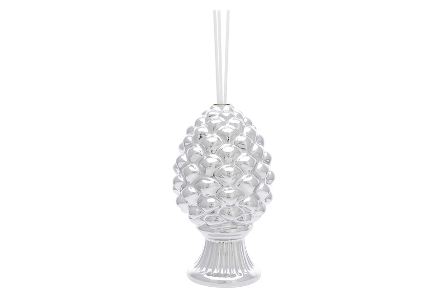 Fragrance diffuser Pine Cone porcelain silver Selezione Zanolli