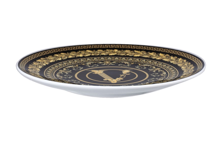 Fruit plate Virtus Gala porcelain black Versace