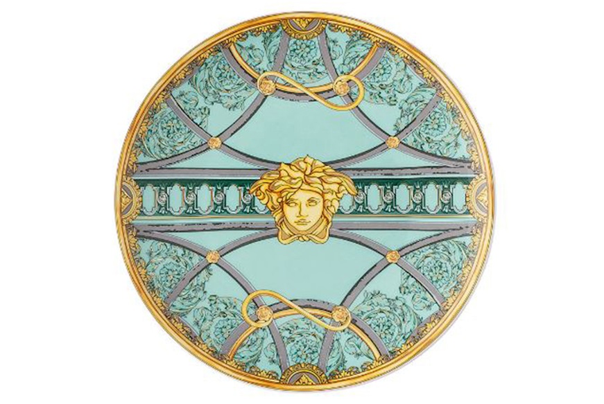 Fruit plate La scala del Palazzo porcelain green Versace