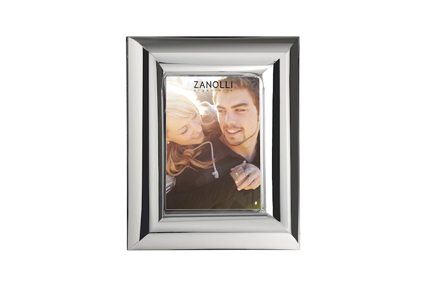 Picture frame silver with shiny bold band Selezione Zanolli