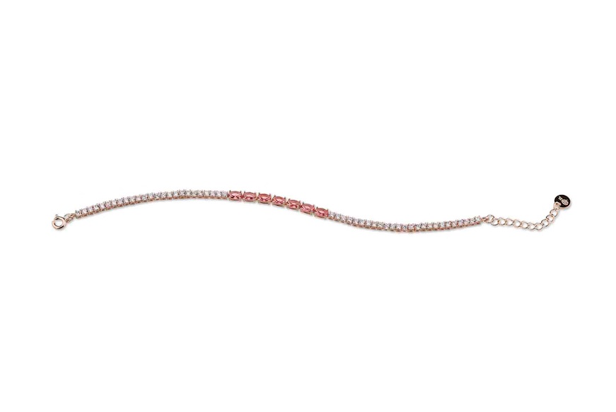 Bracelet Luce silver rosè with cubic zirconia and ruby zircons Sovrani