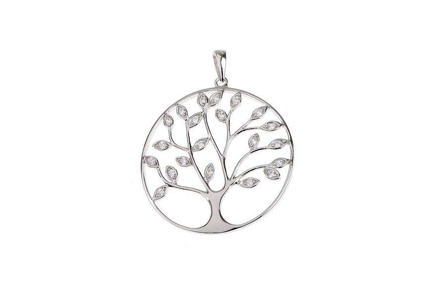 Charm Tree of Life silver and zircons Selezione Zanolli