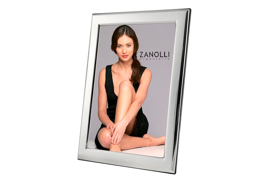 Picture frame silver with flat band and rounded angles Selezione Zanolli