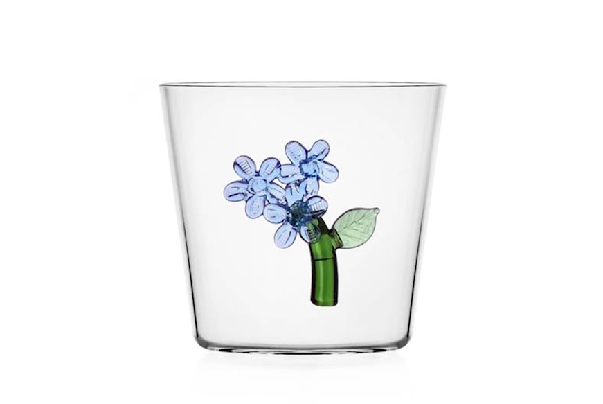 Tumbler Glass Botanica Blue Flower Ichendorf