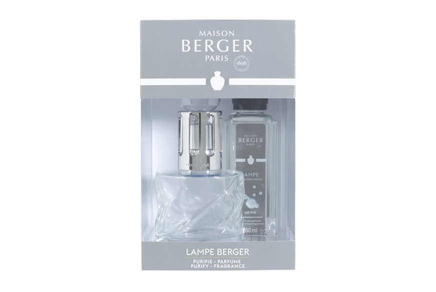 Gift Pack Lamp Spirale Transparent with 250 ml perfume Air Pour Maison Berger Paris
