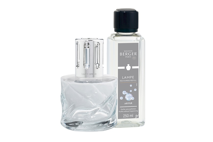 Gift Pack Lamp Spirale Transparent with 250 ml perfume Air Pour Maison Berger Paris