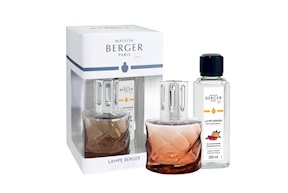 Cofanetto Lampada Catalitica Spirale Rose Ambre con profumo 250 ml Eclat de Rhubarbe Maison Berger Paris