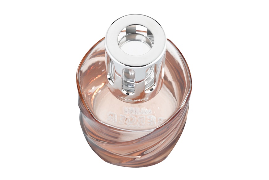 Gift Pack Lamp Spirale Rose Ambre with 250 ml perfume Eclat de Rhubarbe Maison Berger Paris