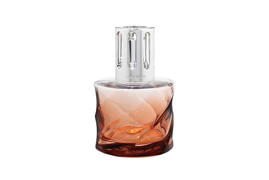 Gift Pack Lamp Spirale Rose Ambre with 250 ml perfume Eclat de Rhubarbe Maison Berger Paris
