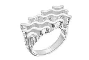 Ring Onde silver Selezione Zanolli