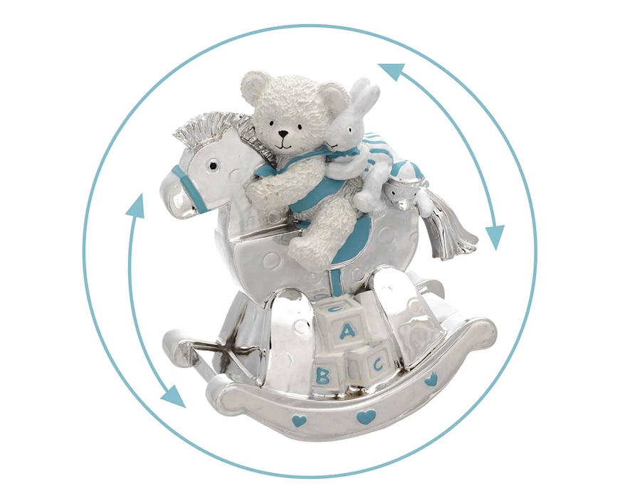 Music box Rocking horse blue Selezione Zanolli