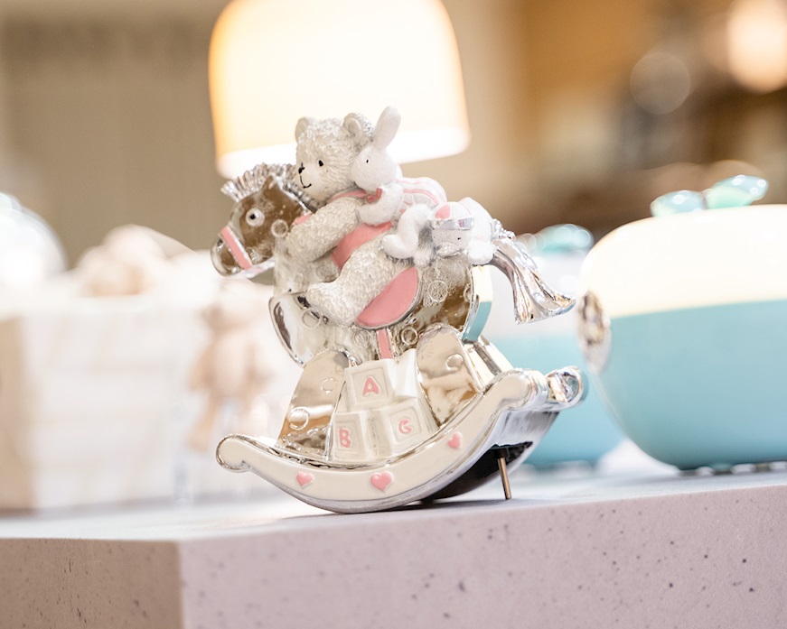 Music box Rocking horse pink Selezione Zanolli