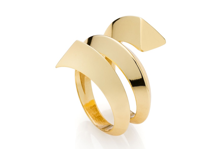 Ring Apogeo in golden bronze Unoaerre