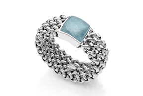 Anello Chicco argento con cristallo acquamarina Unoaerre
