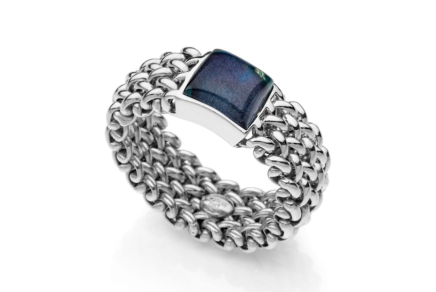 Ring Chicco silver with blue lolite Unoaerre