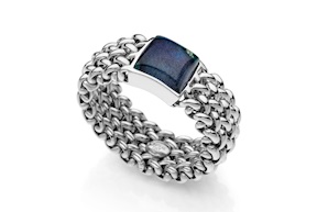 Anello Chicco argento con lolite blu Unoaerre
