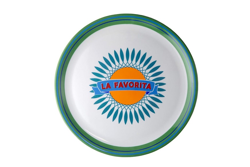 Pizza plate Bel Paese porcelain La Favorita Bitossi home