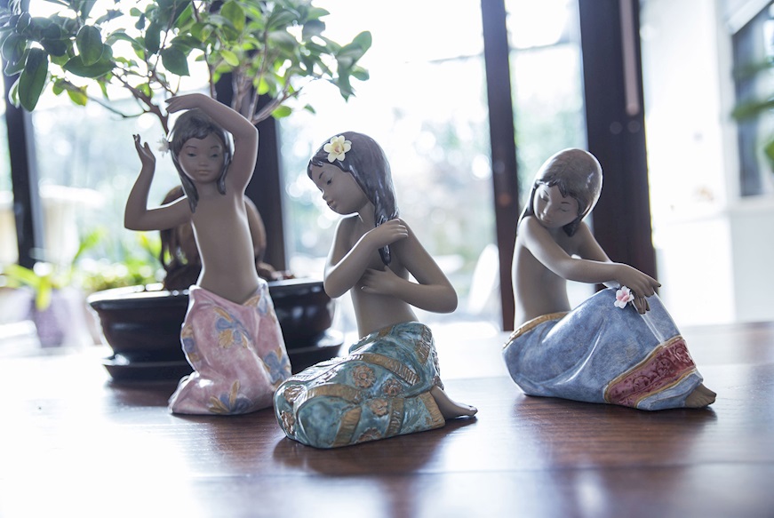 Tropical flower porcelain Lladro'