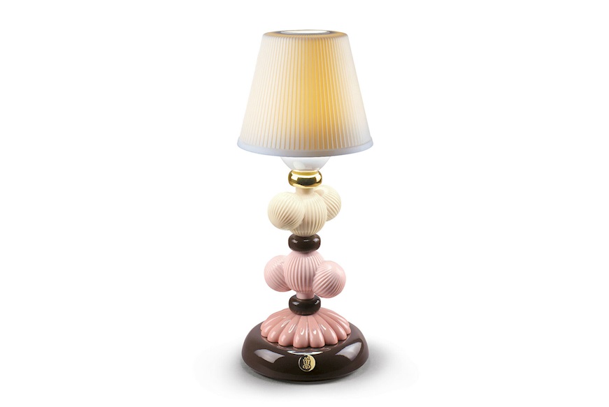 Lampada da Tavolo Firefly Cactus porcellana Autunno Dorato Lladro'