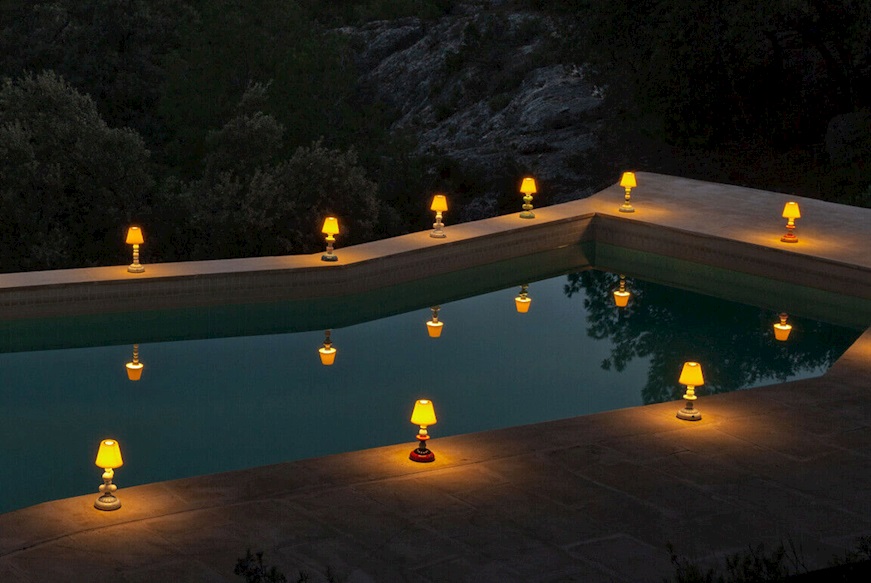Lampada da Tavolo Firefly Cactus porcellana Autunno Dorato Lladro'