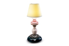 Table Lamp Firefly Sunflower porcelain Black Lladro'