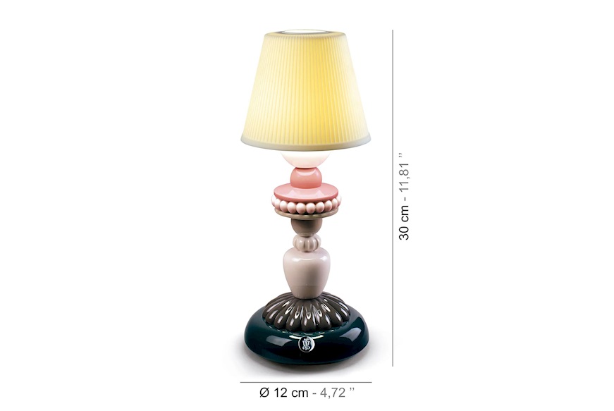 Table Lamp Firefly Sunflower porcelain Black Lladro'