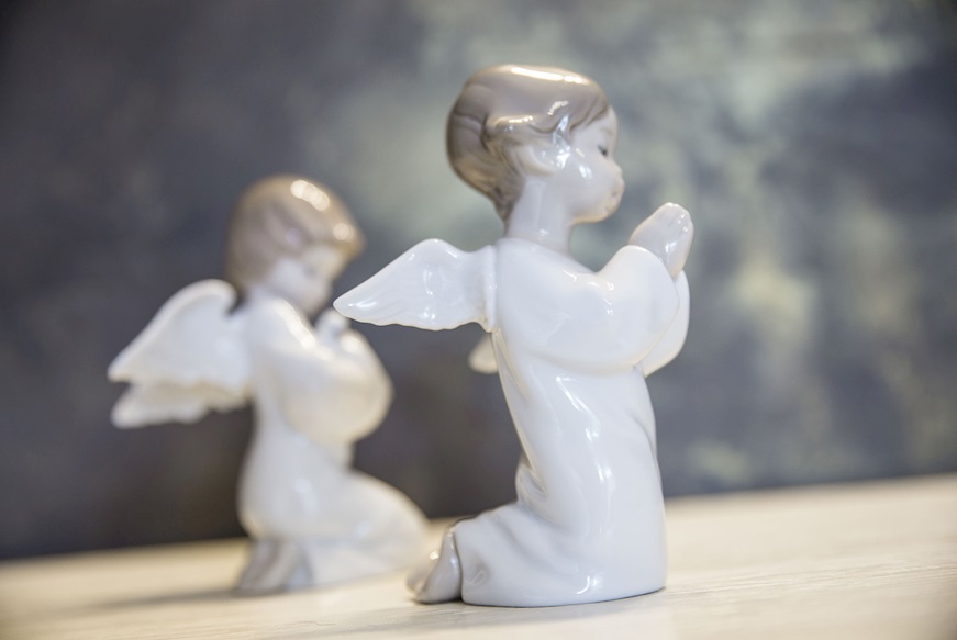 Angioletto che prega porcellana Lladro'