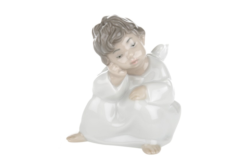 Angel thinking porcelain Lladro'