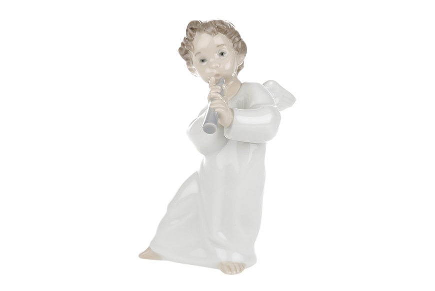 Angel with flute porcelain Lladro'